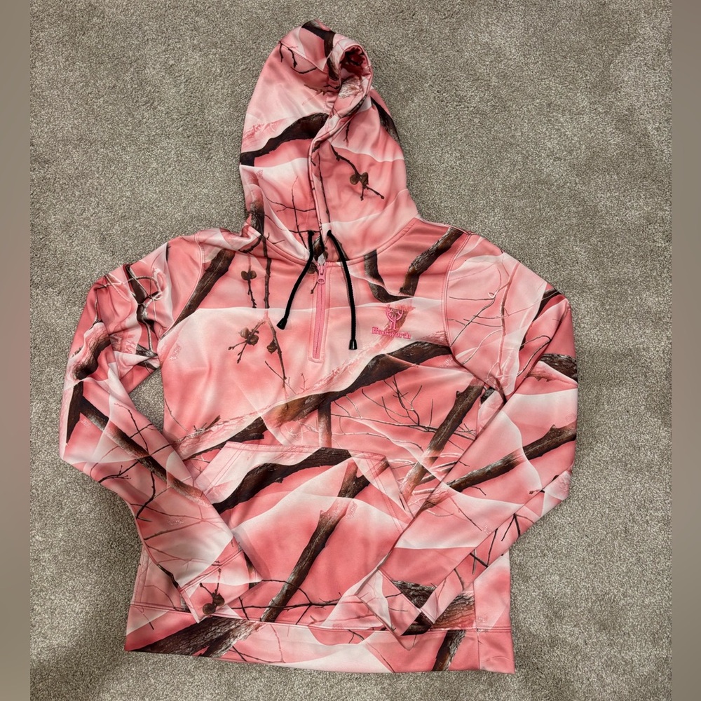 Huntworth Pink Camouflage Women's Hoodie